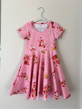 Handmade in America Vintage Nostalgic Strawberry Shortcake twirl dress pink 5